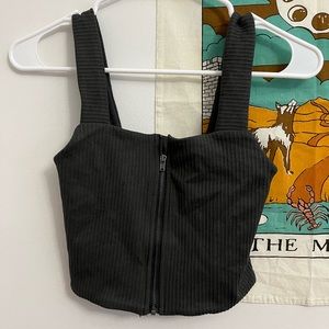 Aerie Zip Up Tank Top